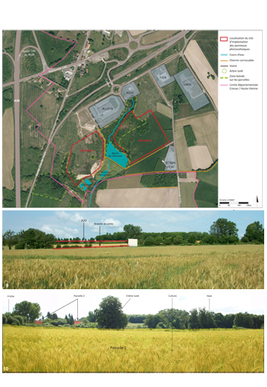 Etude d'impact photovoltaque - Le site dans son contexte</br>Perceptions visuelles de l'aire d'tude concerne